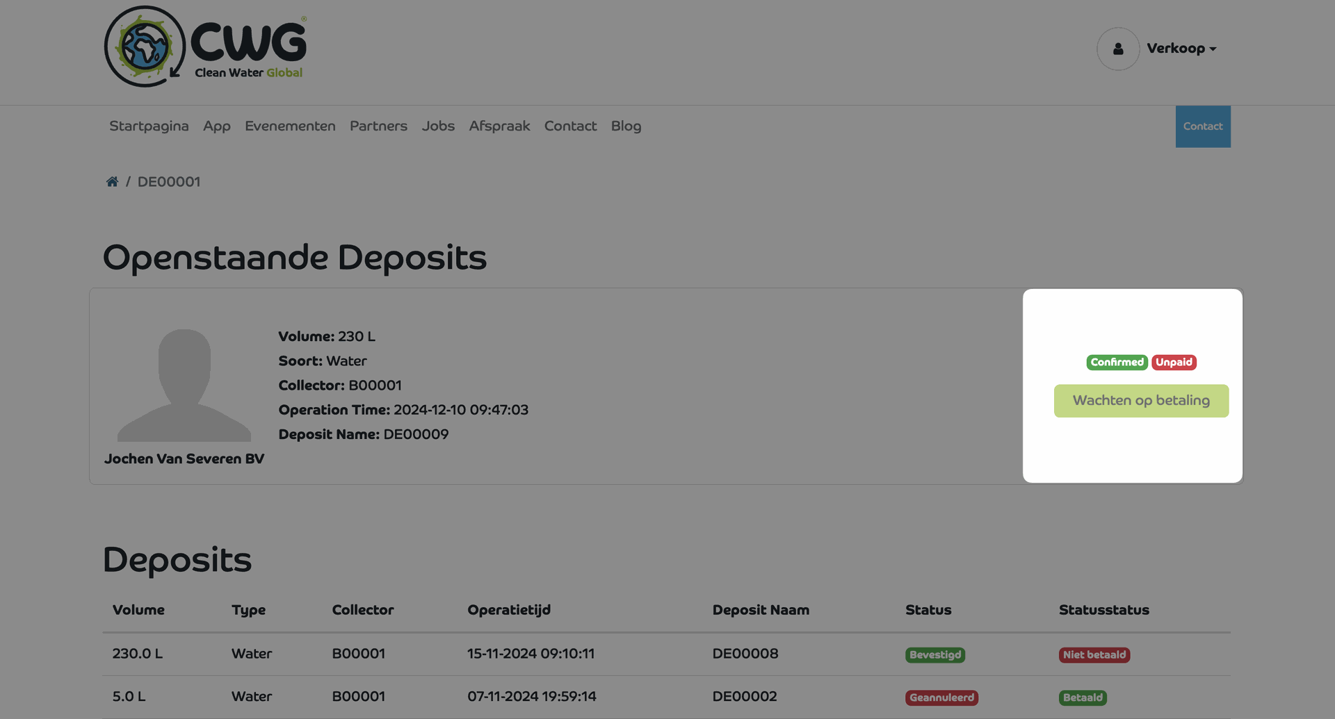 Clean water global portaal