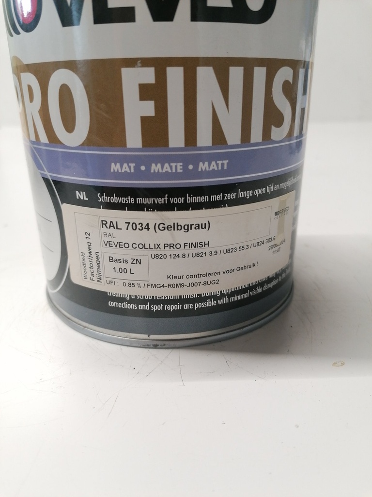 Veveo Collix Pro Finish - Gelbgrau (RAL 7034) label2