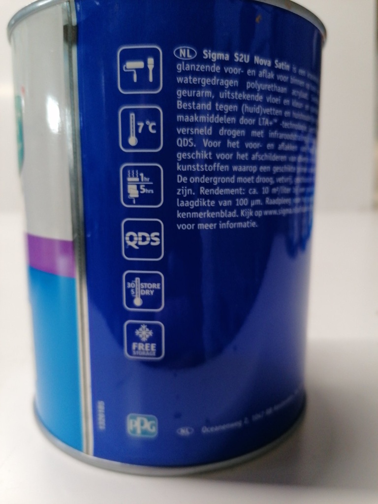 Sigma Coatings S2U Nova Satin - (Sikkens 5051 D6.19.41) label3