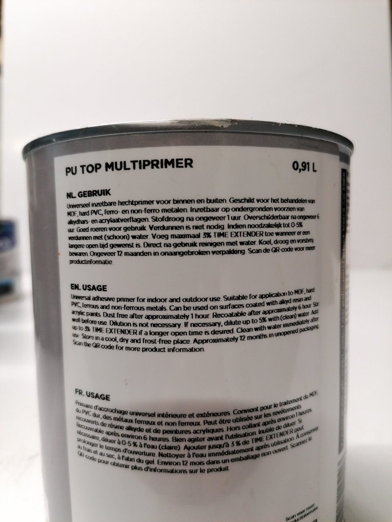 Global Paint Professional PU Top Multiprimer - Khakigrijs (RAL 7008) label3