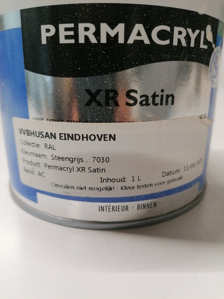 Trimetal Permacryl XR Satin - Steengrijs (RAL 7030) label2