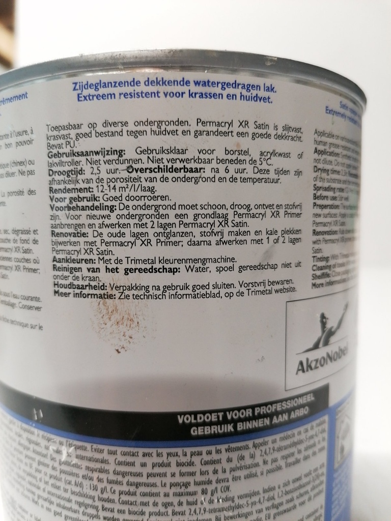 Trimetal Permacryl XR Satin - Steengrijs (RAL 7030) extra