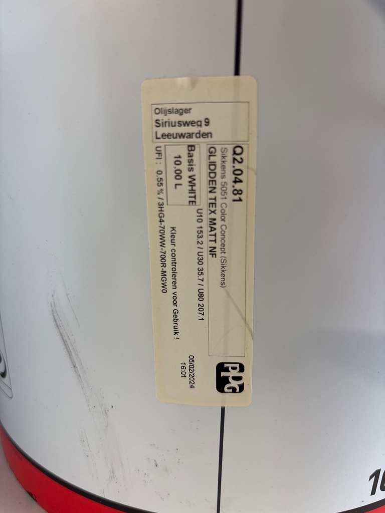Glidden TEX Matt NF - Wit label2