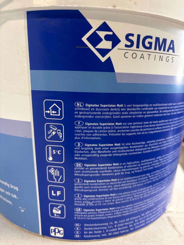 Sigma Coatings Sigmatex Superlatex Matt - (NCS S 2010-B10G) back2