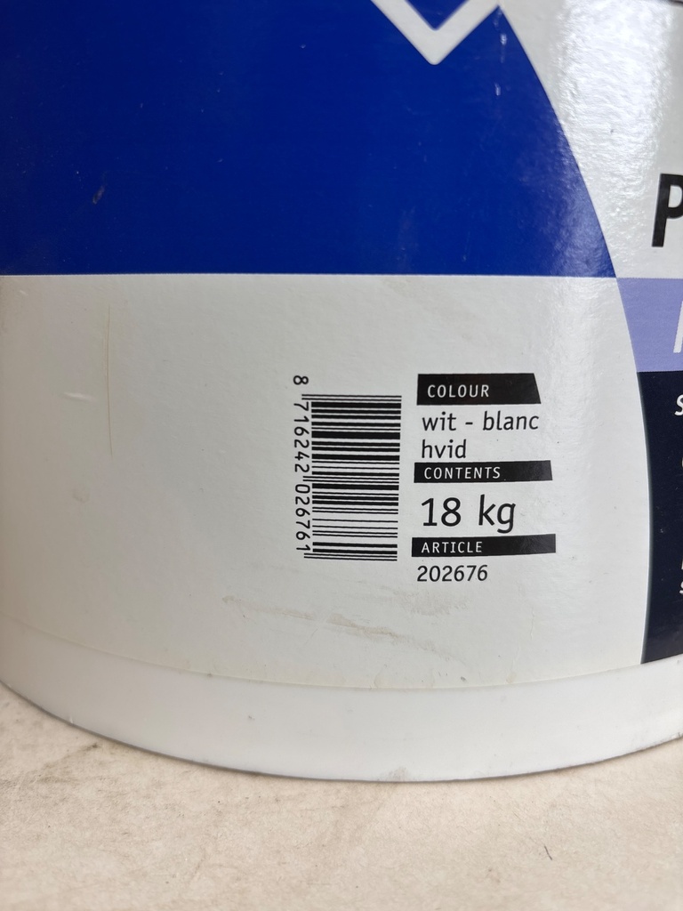 Sigma Coatings Putz 1mm Matt - wit - blanc - hvid ean_label
