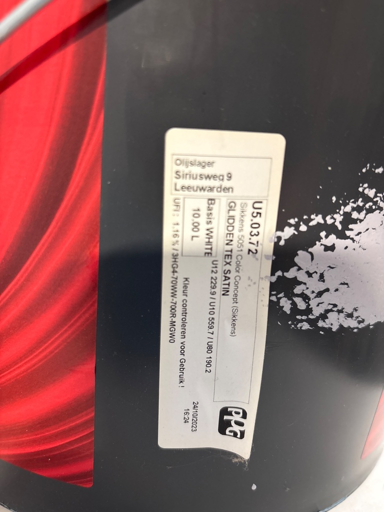 Glidden Professional Tex Satin - (Sikkens 5051 U5.03.72) label2