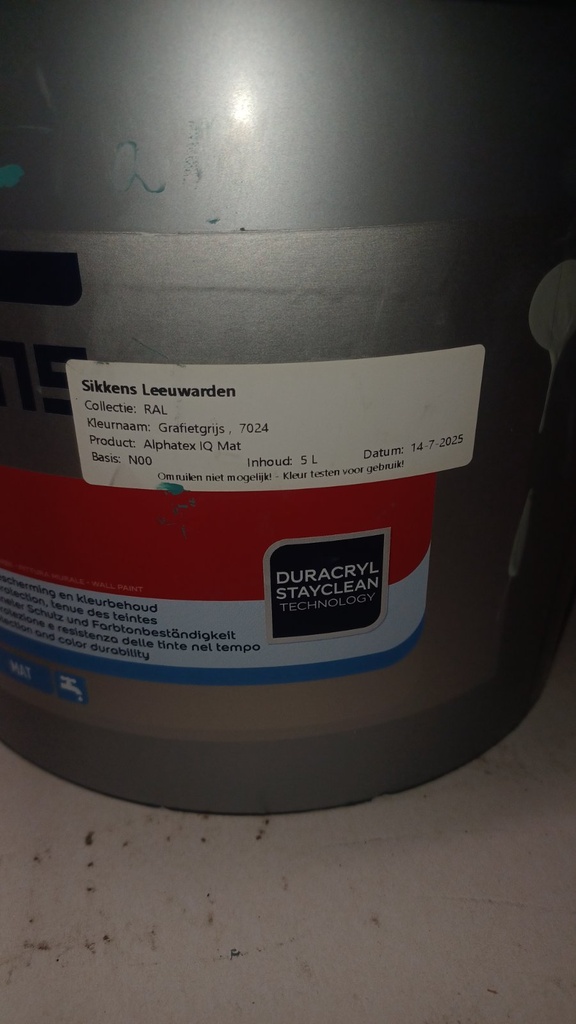 Sikkens Alphatex IQ Mat - Grafietgrijs (RAL 7024) label2