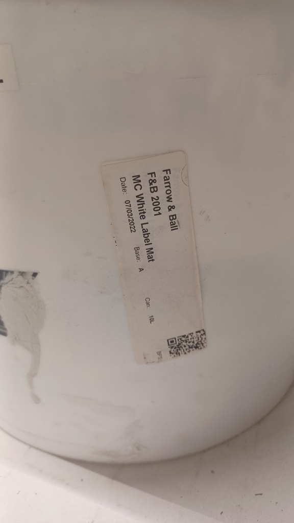 Spray Paints MC White Label Mat - Strong White (Farrow & Ball 2001) label2