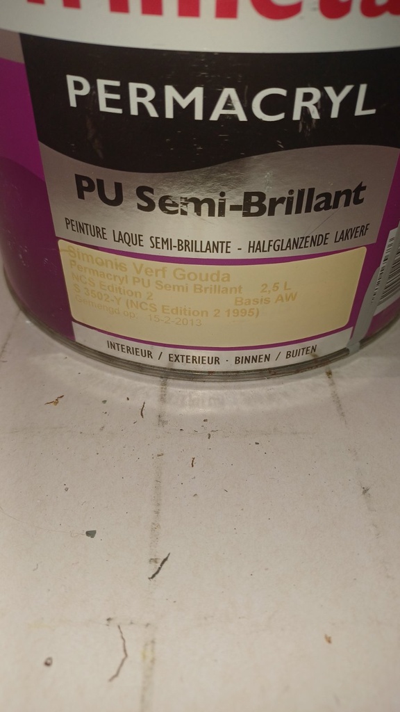 Trimetal Permacryl PU Semi-Brillant - (NCS S 3502-Y) label2