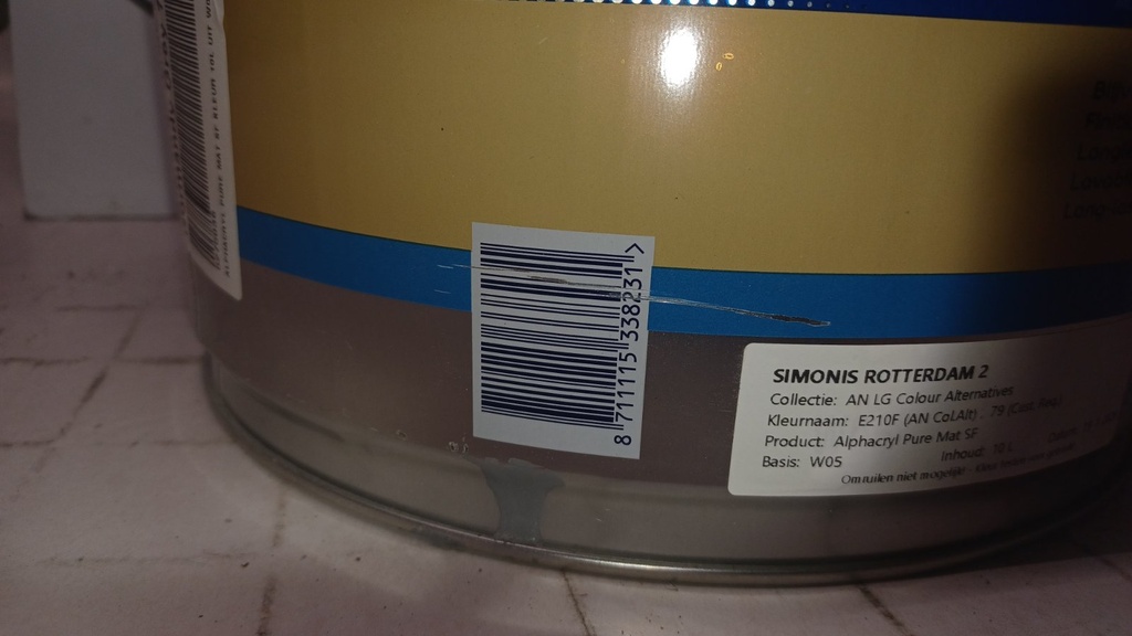 Sikkens Alphacryl Pure Mat SF - E210F (AN ColAlt), 79 (Cust. Req.) (E210F) ean_label