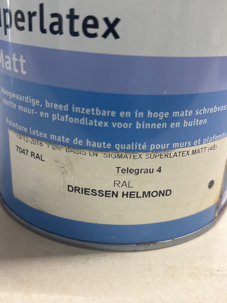 Sigma Coatings Sigmatex Superlatex Matt - Telegrau 4 (RAL 7047) label2