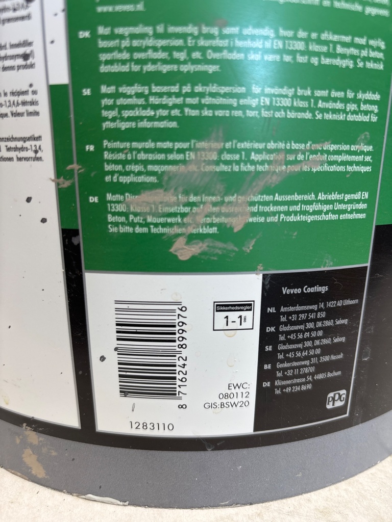 Veveo Collix AC Plus S1 - (Sikkens 5051 F0.08.59) ean_label
