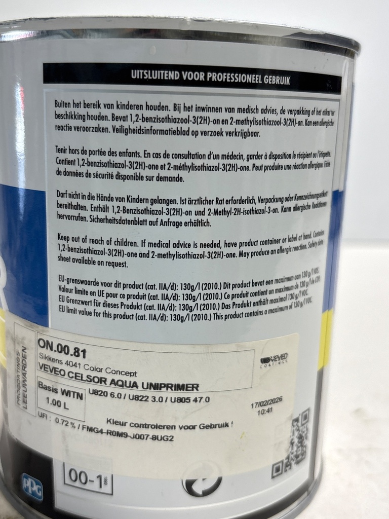 Veveo Celsor Aqua Uniprimer - (ON.00.81) back