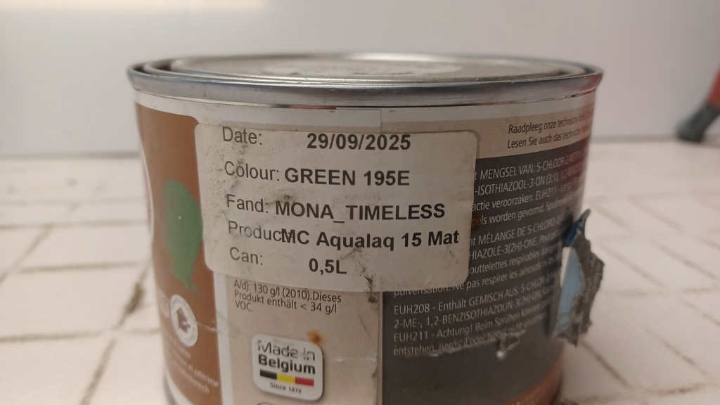Libert paints Aqualac Mat - GREEN 195E label2