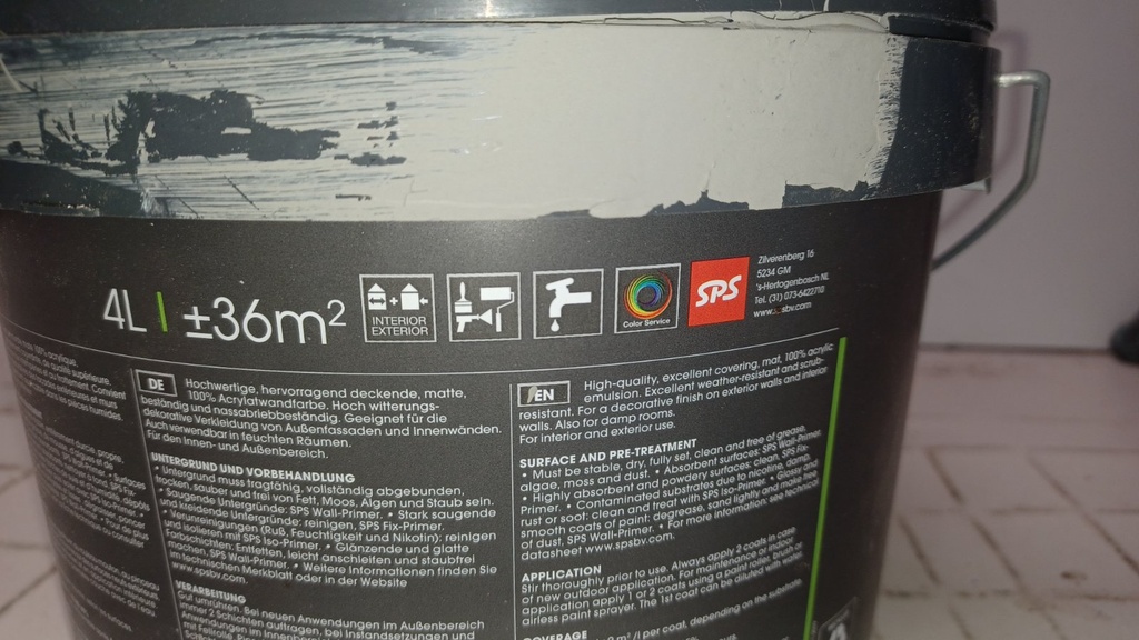 SPS Façade Mat - RAL 7030 (CDS 500-033) back