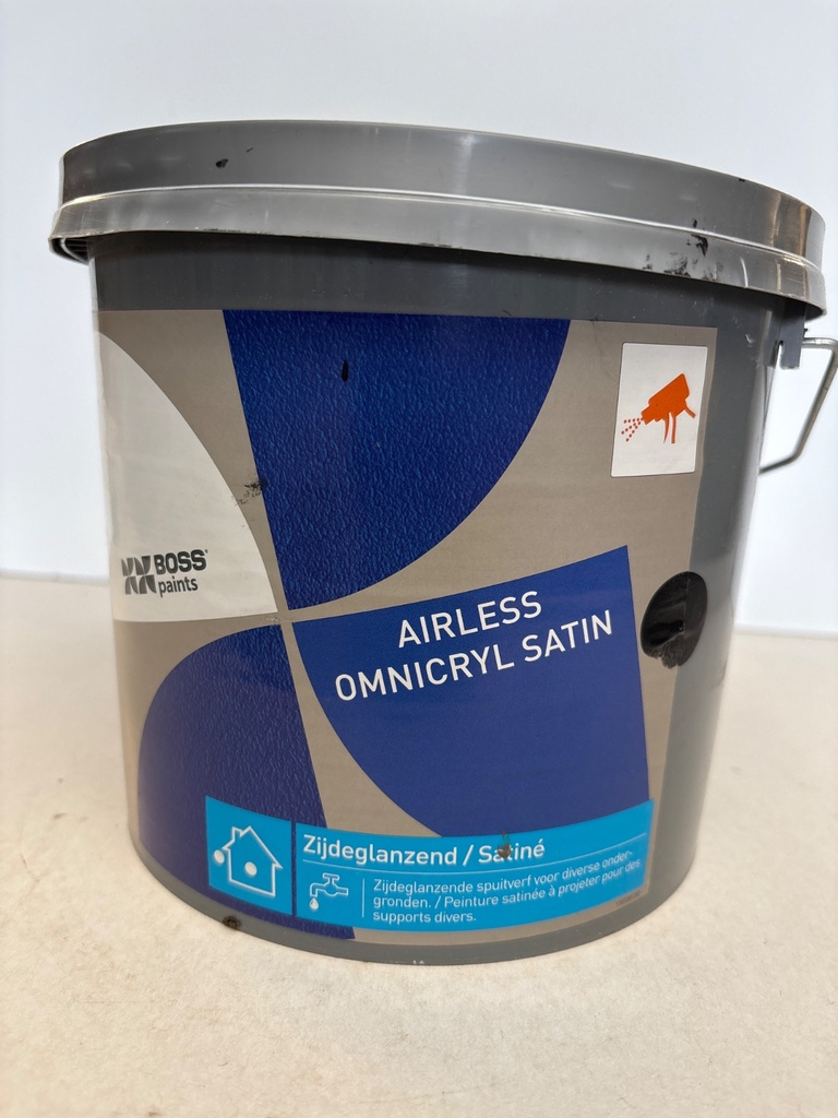 Boss Paints Airless Omnicryl Satin - Gitzwart (RAL 9005)