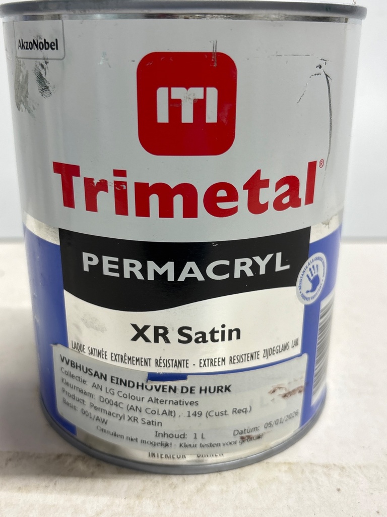 Trimetal Permacryl XR Satin - D004C (AN Col.Alt), 149 (Cust. Req.) (AN LG Colour Alternatives D004C)