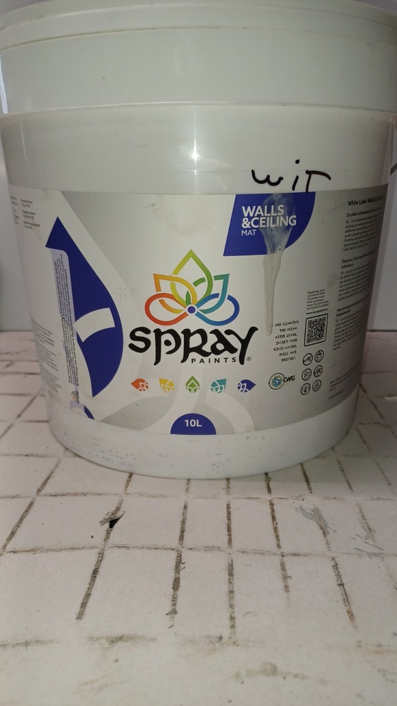 Spray Paints White Label Walls & Ceiling MAT 10L