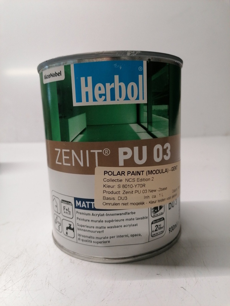 Herbol Zenit PU 03 New -2base - (NCS S 8010-Y70R)