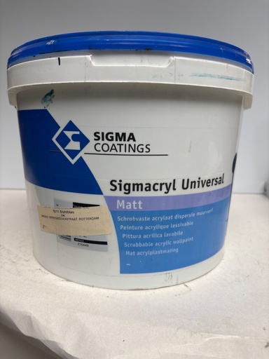 [VKW/26/0134] Sigma Coatings Sigmacryl Universal Matt - Stahlblau (RAL 5011)