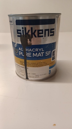 [VKW/26/0340] Sikkens Alphacryl Pure Mat SF 1L